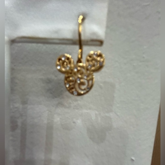 New Mickey Mouse earrings from Disneyland gold plated with April birthstones - Picture 2 of 6
